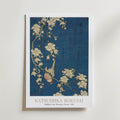 Katsushika Hokusai Bullfinch and Weeping Cherry 1834 Poster – med passepartout