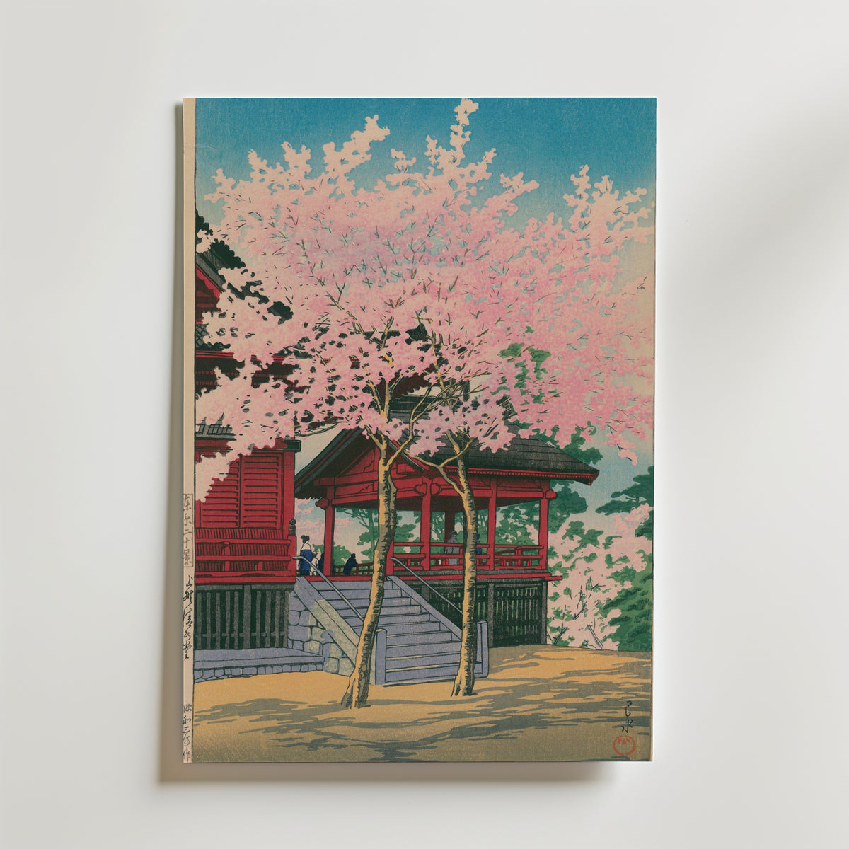 Hasui Kawase Kiyomizu-do Temple in Ueno 1928 Poster – utan passepartout