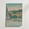 Hasui Kawase Morning at Nijubashi Bridge 1930 Poster – utan passepartout