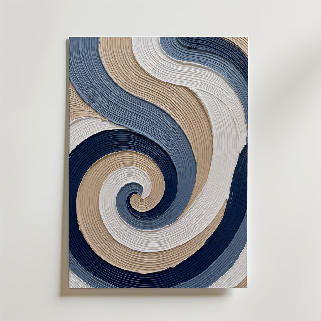 Indigo Spiral Poster – utan passepartout
