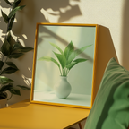 Mockup av Lily Plant In Vase affisch på vägg – köp enkelt hos Bozetto i hög kvalitet