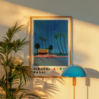 Hiroshi Nagai Tower Records poster visualiserad på vägg – från Bozetto i hög kvalitet