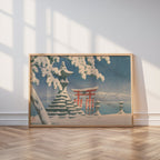 Hasui Kawase Snow at Itsukushima 1932 Poster – i rum 2