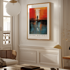 Mockup av Alone in Color Mark Rothko affisch på vägg – köp enkelt hos Bozetto i hög kvalitet