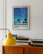 Hiroshi Nagai Beams Store poster visualiserad på vägg – från Bozetto i hög kvalitet