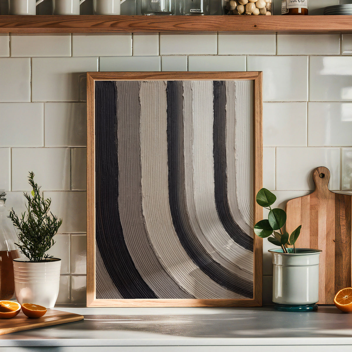 Charcoal Cascade Poster – i rum 2
