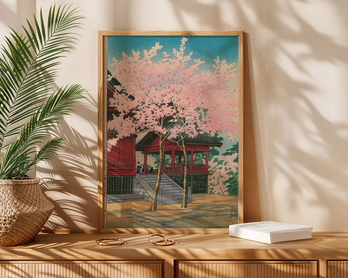 Hasui Kawase Kiyomizu-do Temple in Ueno 1928 Poster – i rum 2