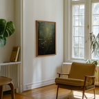 Mockup av Whispering Meadow affisch på vägg – köp enkelt hos Bozetto i hög kvalitet