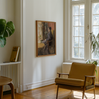Mockup av Carl Larsson Eva Upmark affisch på vägg – köp enkelt hos Bozetto i hög kvalitet