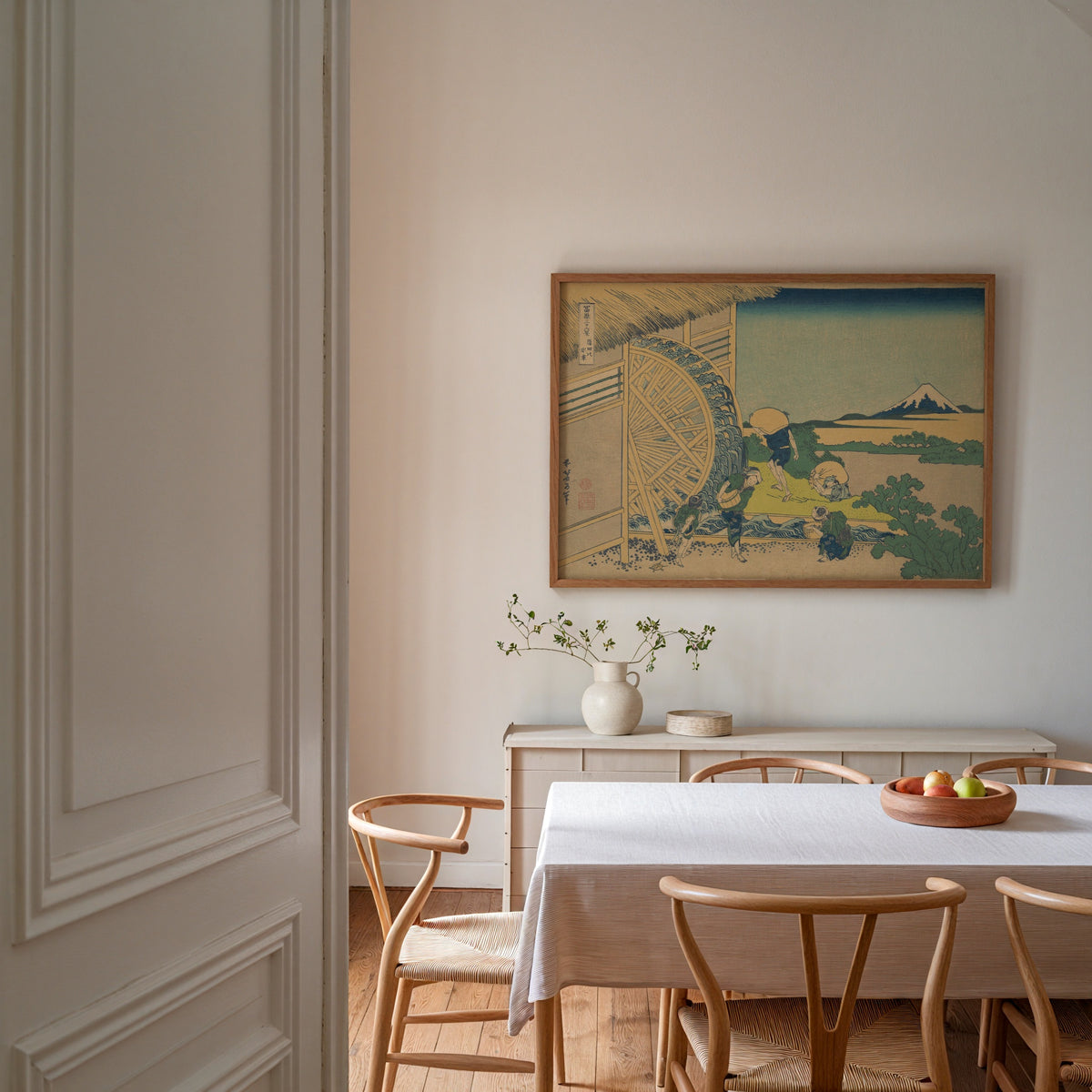 Katsushika Hokusai The Waterwheel at Onden 1831 Poster – i rum 4
