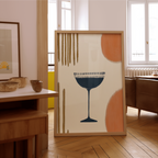 Mockup av Abstract Elegance Drink affisch på vägg – köp enkelt hos Bozetto i hög kvalitet