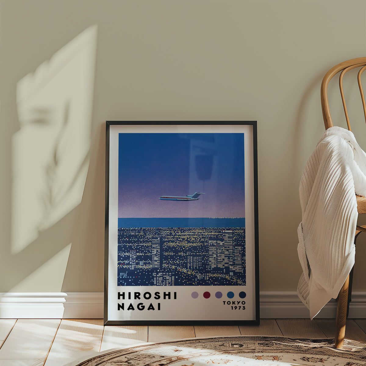 Hiroshi Nagai Twilight poster visualiserad på vägg – från Bozetto i hög kvalitet