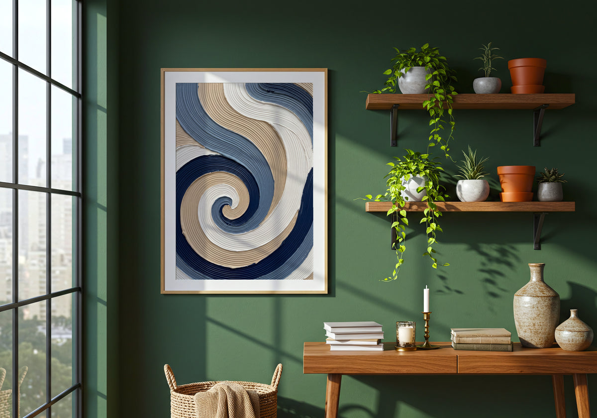 Indigo Spiral Poster – i rum 5