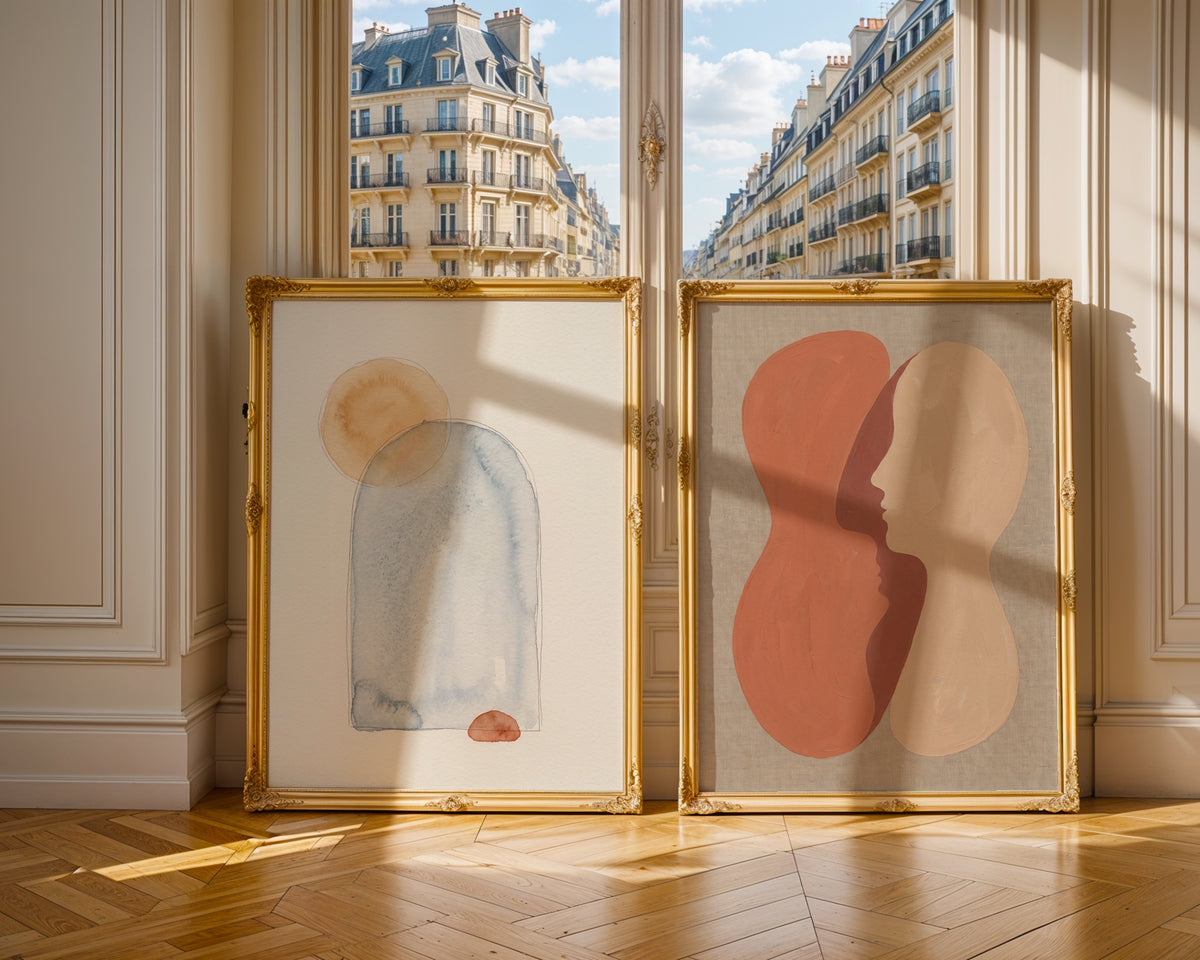 Abstract Kiss Poster – två posters i rum 1