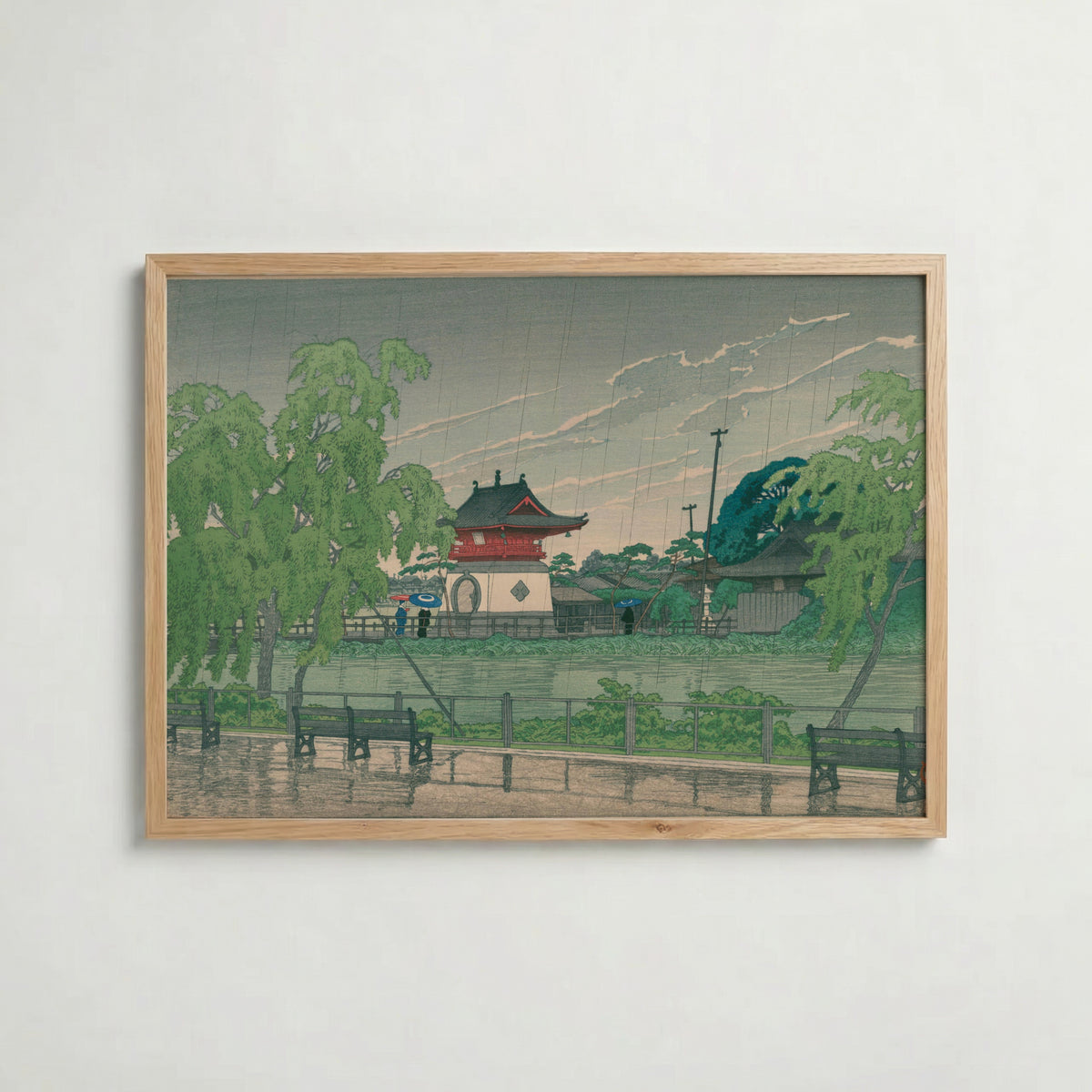 Hasui Kawase Shinobazu Pond in Rain 1929 Poster – ekram