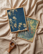 Katsushika Hokusai Bullfinch and Weeping Cherry 1834 Poster – två posters i rum 1