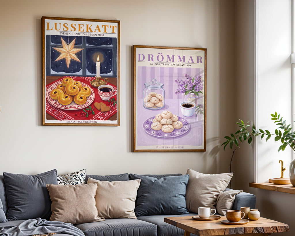 Lussekatt Poster – två posters i rum 2