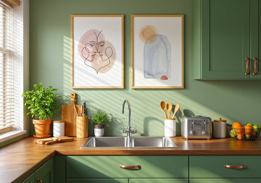 Morning Arch Poster – två posters i rum 1