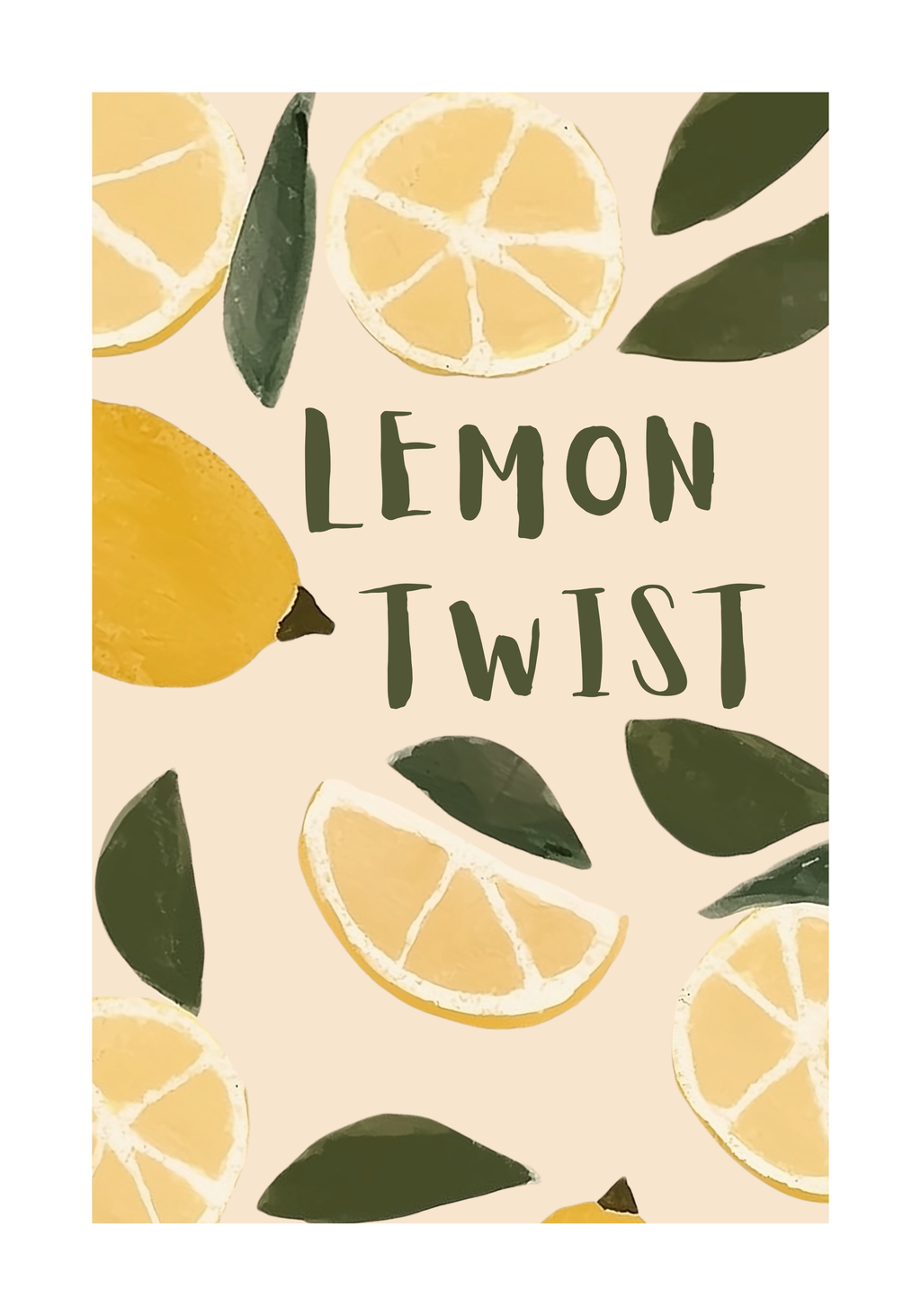 Lemon Twist – affisch med snyggt motiv, köp enkelt hos Bozetto i flera storlekar