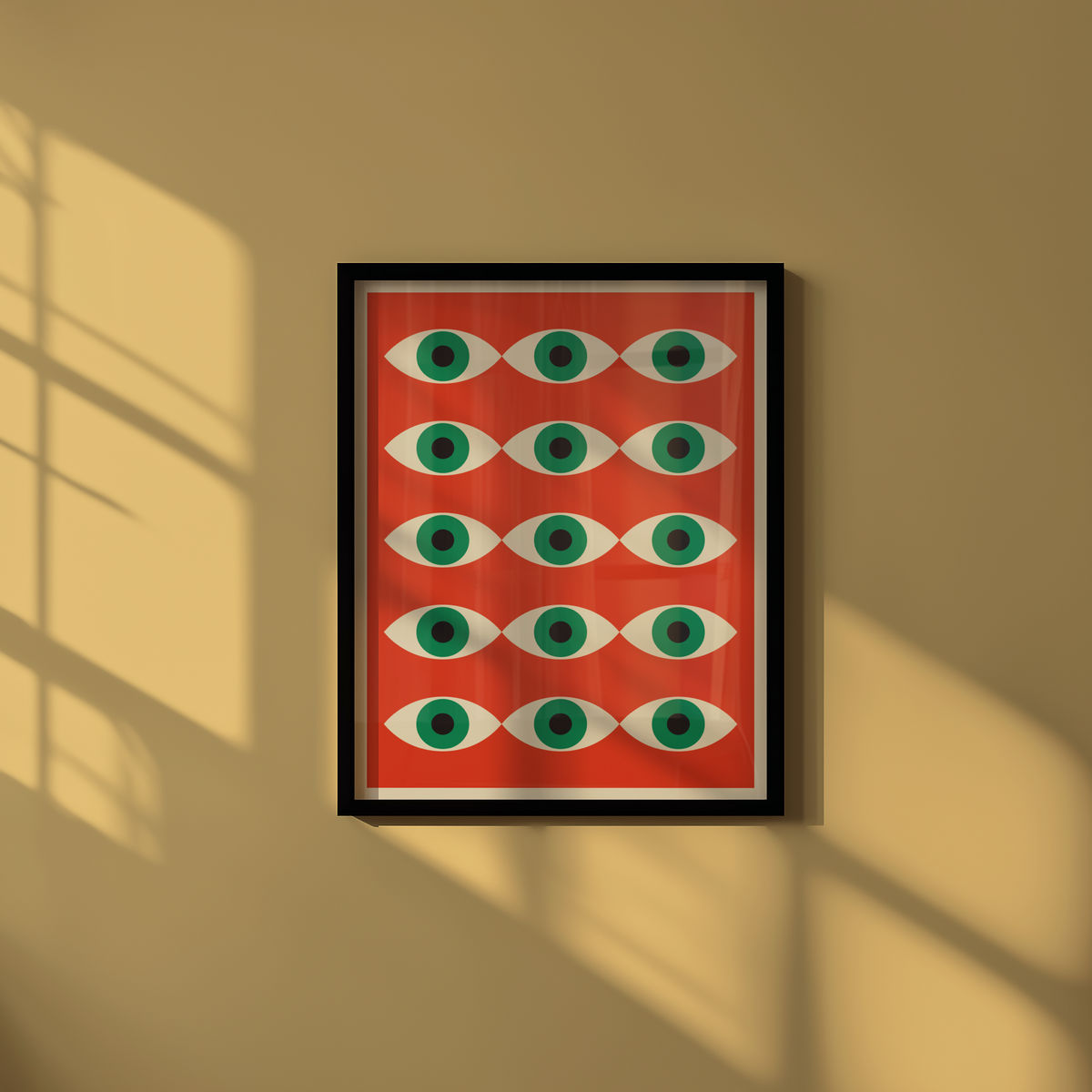 Mockup av Bauhaus Observer affisch på vägg – köp enkelt hos Bozetto i hög kvalitet