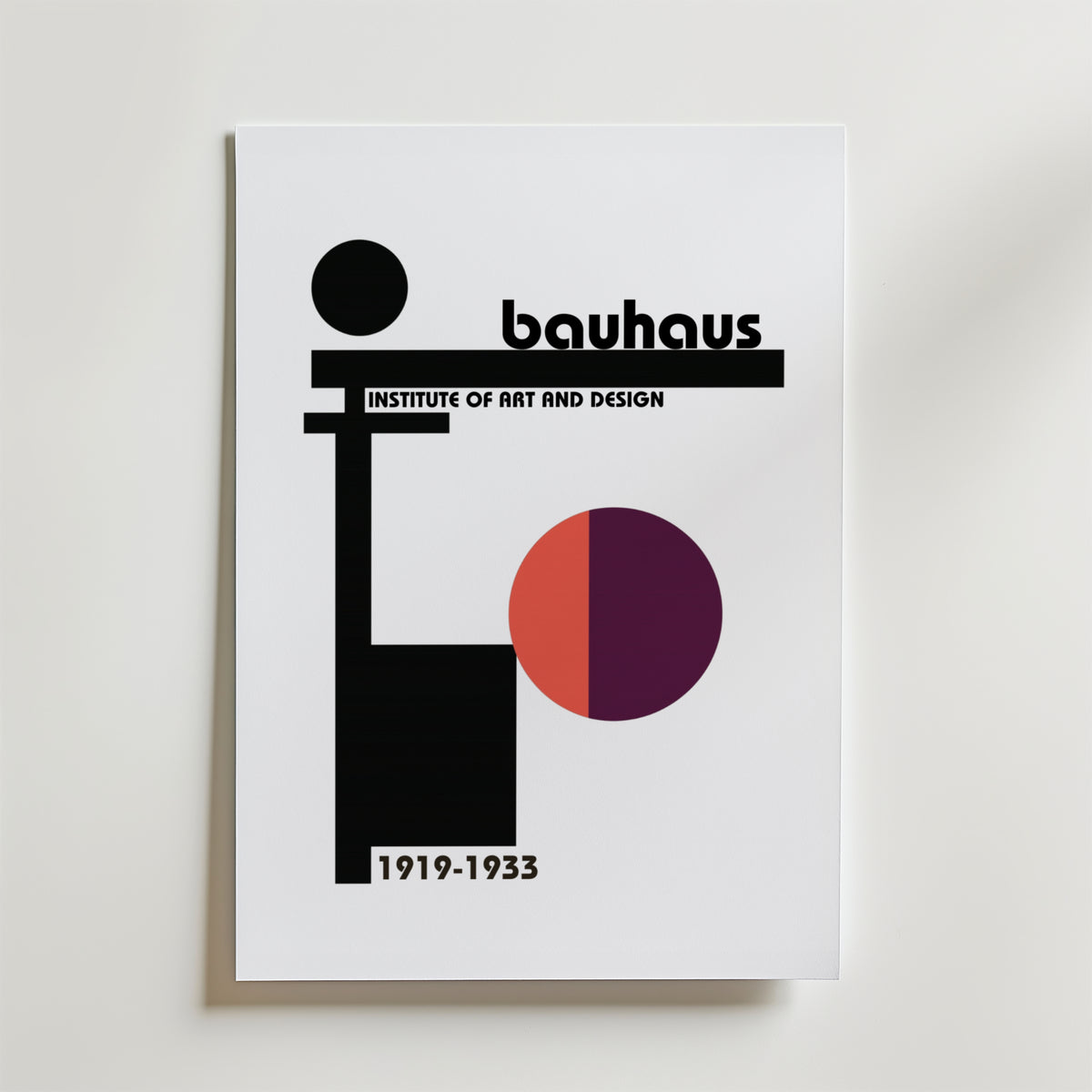 Bauhaus Art and Design – stilfullt konsttryck från Bozetto, tryckt på matt finpapper