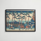 Katsushika Hokusai Hodogaya on the Tokaido 1831 Poster – svart ram