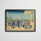 Katsushika Hokusai Sazai Hall at the Temple of Five Hundred Arhats 1831 Poster – svart ram