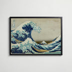 Katsushika Hokusai The Great Wave off Kanagawa 1831 Poster – svart ram