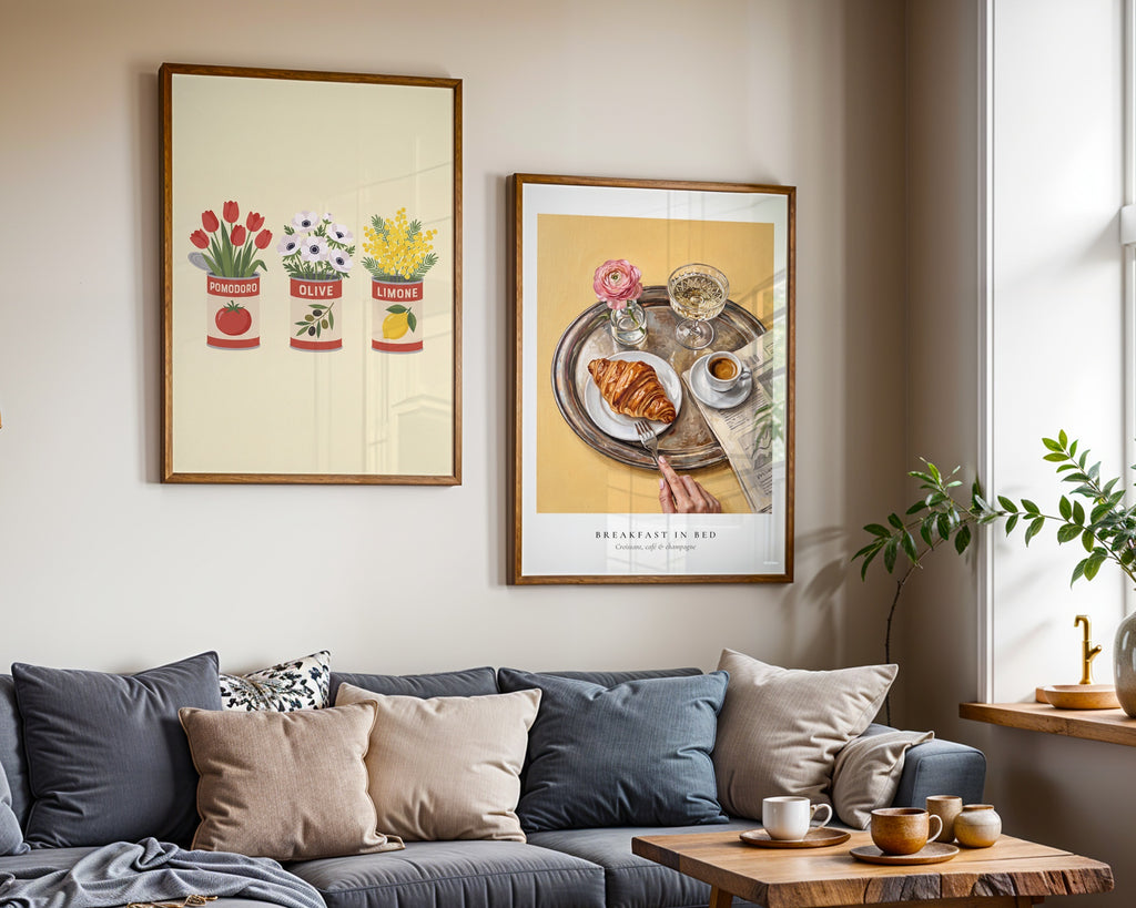 Pantry Bloom Trio Poster – två posters i rum 2