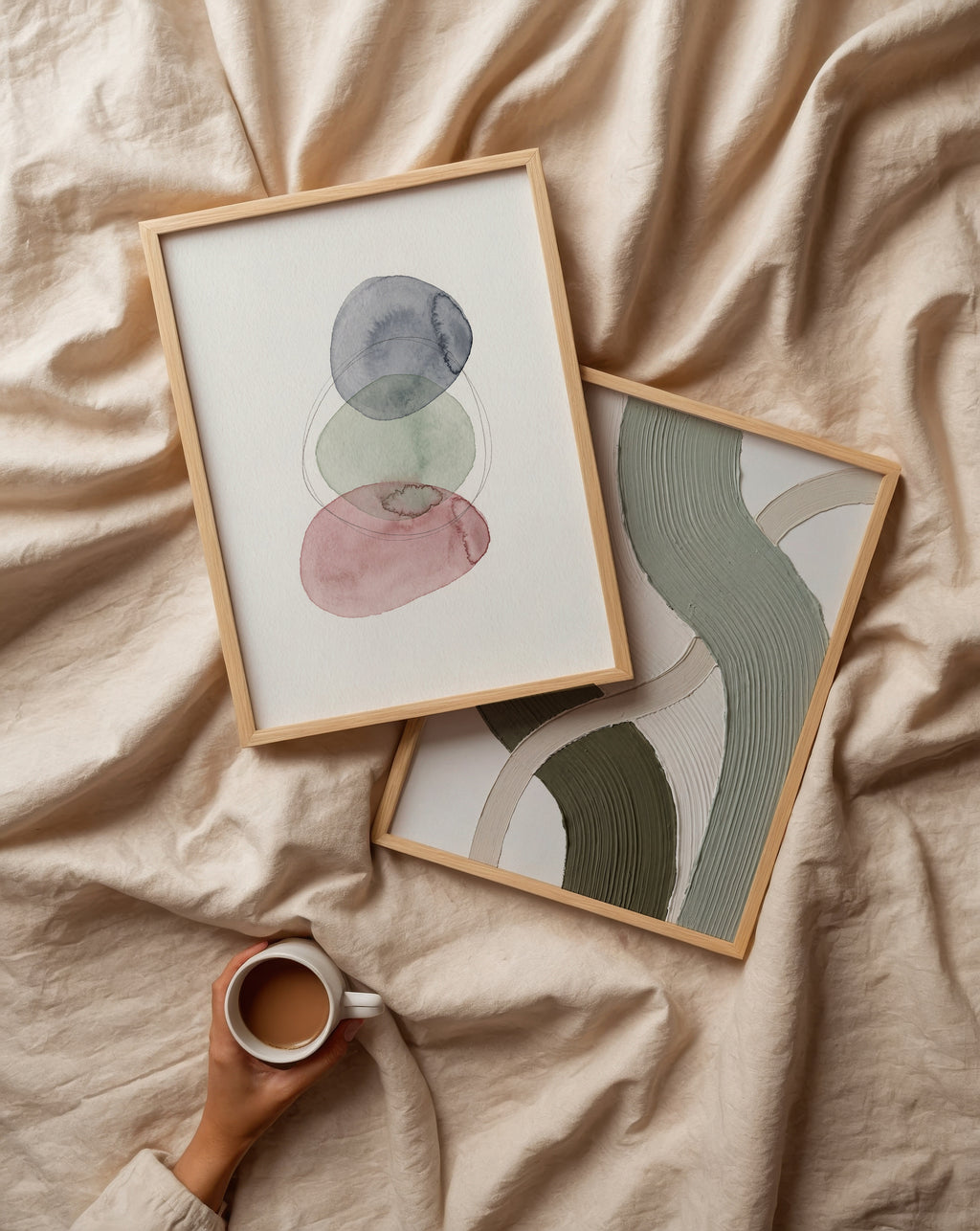 Pebble Balance Poster – två posters i rum 2