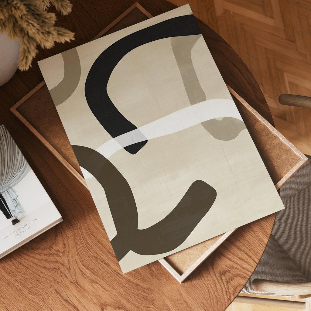 Interwoven Curves poster visad rakt fram – Bozetto affisch i hög tryckkvalitet i hög tryckkvalitet
