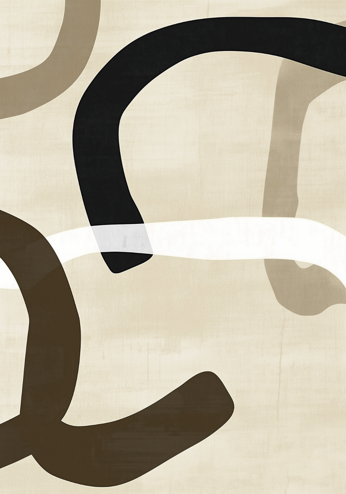 Interwoven Curves – affisch med snyggt motiv, köp enkelt hos Bozetto i flera storlekar