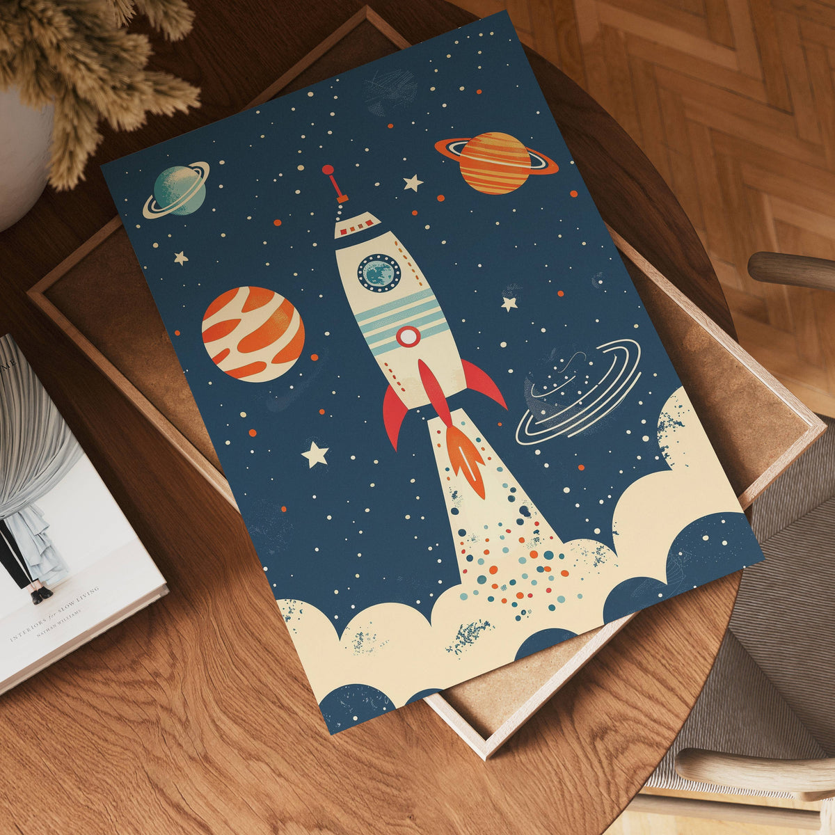 Space Adventure poster visad rakt fram – Bozetto affisch i hög tryckkvalitet i hög tryckkvalitet