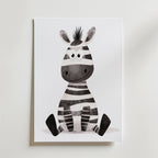 Cute Zebra – stilfullt konsttryck från Bozetto, tryckt på matt finpapper i hög tryckkvalitet