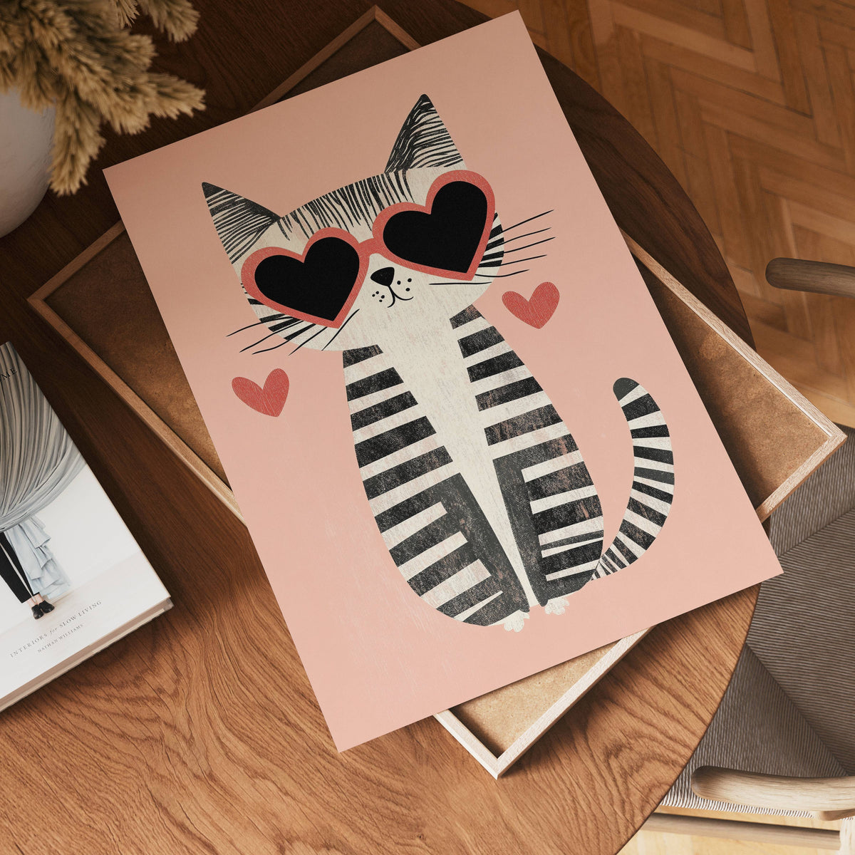 Heart Eyes Cat – affisch med snyggt motiv, köp enkelt hos Bozetto i flera storlekar