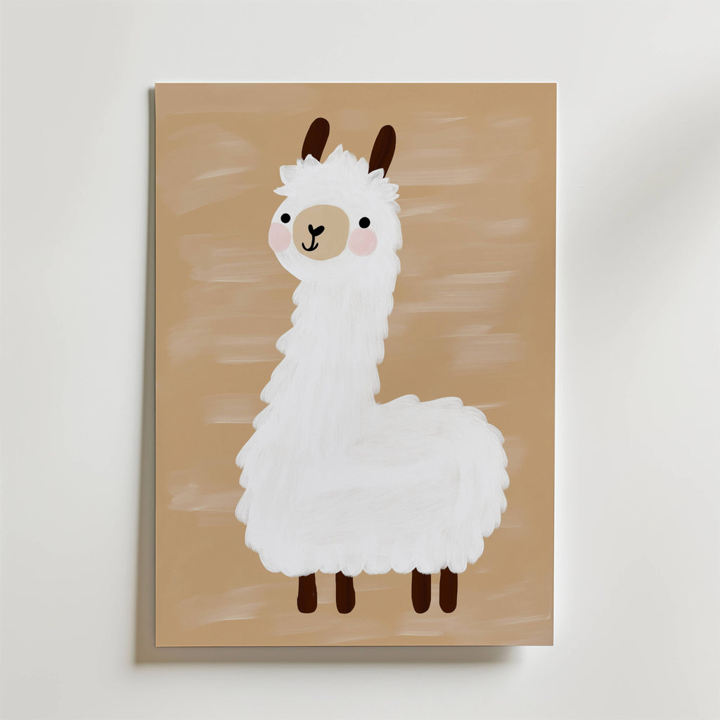 Lovely Llama – stilfullt konsttryck från Bozetto, tryckt på matt finpapper i hög tryckkvalitet
