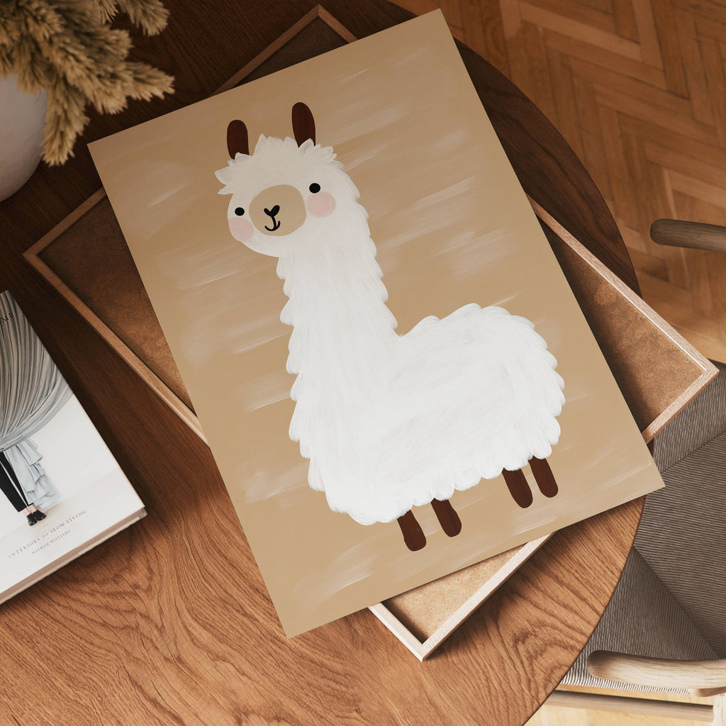 Lovely Llama – affisch med snyggt motiv, köp enkelt hos Bozetto i flera storlekar