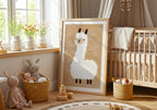 Lovely Llama poster visad rakt fram – Bozetto affisch i hög tryckkvalitet i hög tryckkvalitet