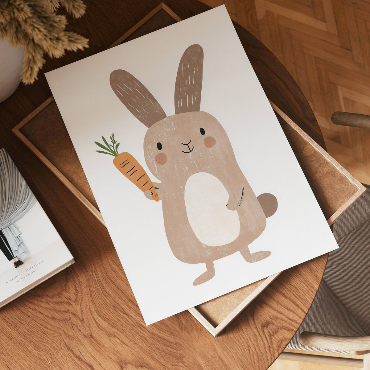 Happy Bunny No.2 – affisch med snyggt motiv, köp enkelt hos Bozetto i flera storlekar