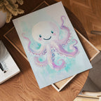 Smiling Octopus – affisch med snyggt motiv, köp enkelt hos Bozetto i flera storlekar