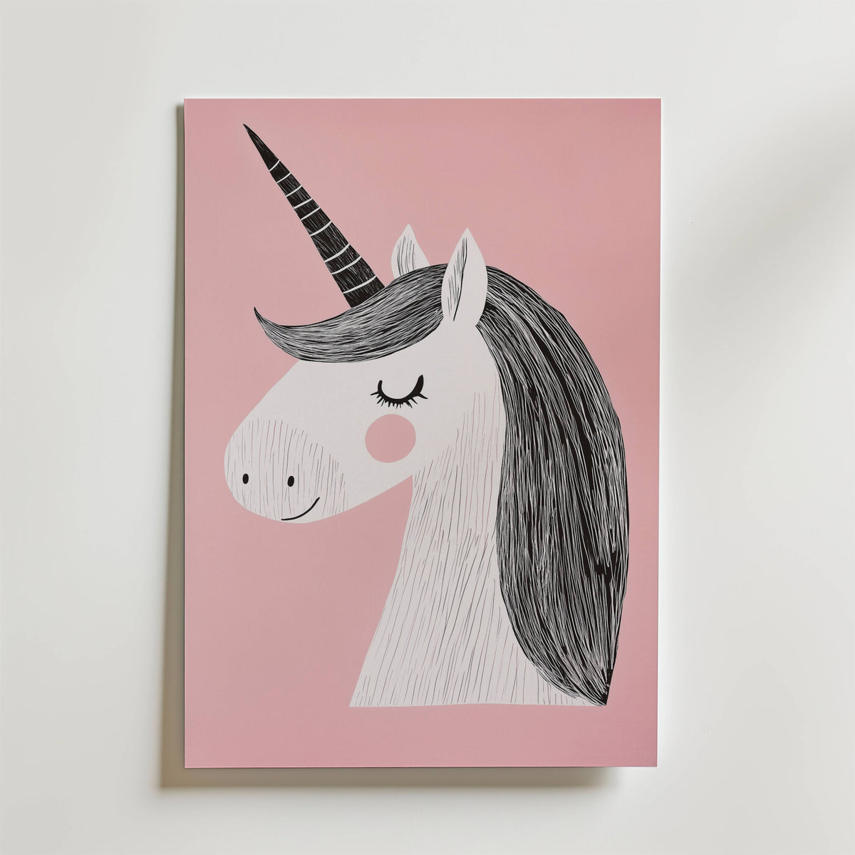 Dreamy Unicorn – stilfullt konsttryck från Bozetto, tryckt på matt finpapper i hög tryckkvalitet