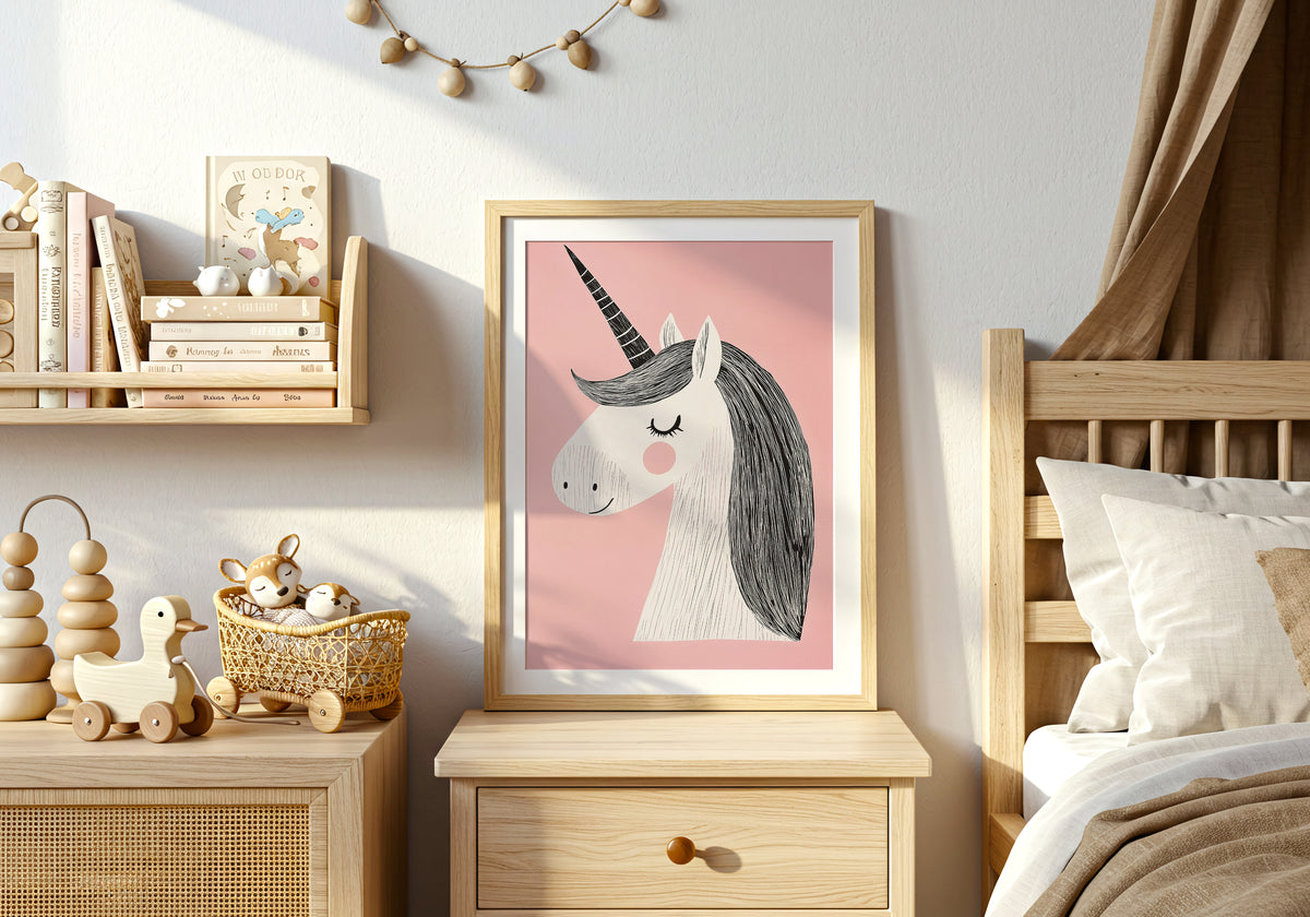 Dreamy Unicorn – affisch med snyggt motiv, köp enkelt hos Bozetto i flera storlekar