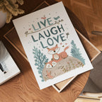 Live Laugh Love poster visad rakt fram – Bozetto affisch i hög tryckkvalitet i hög tryckkvalitet
