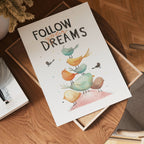 Follow Your Dreams – affisch med snyggt motiv, köp enkelt hos Bozetto i flera storlekar