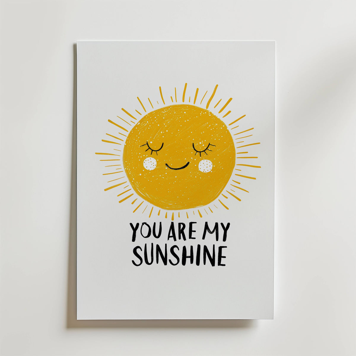 You Are My Sunshine – stilfullt konsttryck från Bozetto, tryckt på matt finpapper