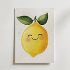 Happy Lemon No.2 – stilfullt konsttryck från Bozetto, tryckt på matt finpapper i hög tryckkvalitet