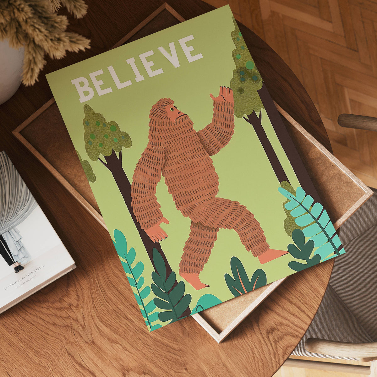 Believe Bigfoot – affisch med snyggt motiv, köp enkelt hos Bozetto i flera storlekar