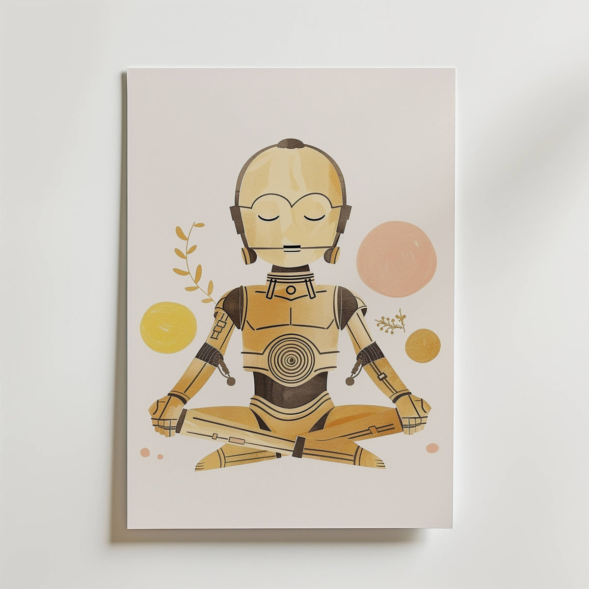 Zen Droid – stilfullt konsttryck från Bozetto, tryckt på matt finpapper i hög tryckkvalitet