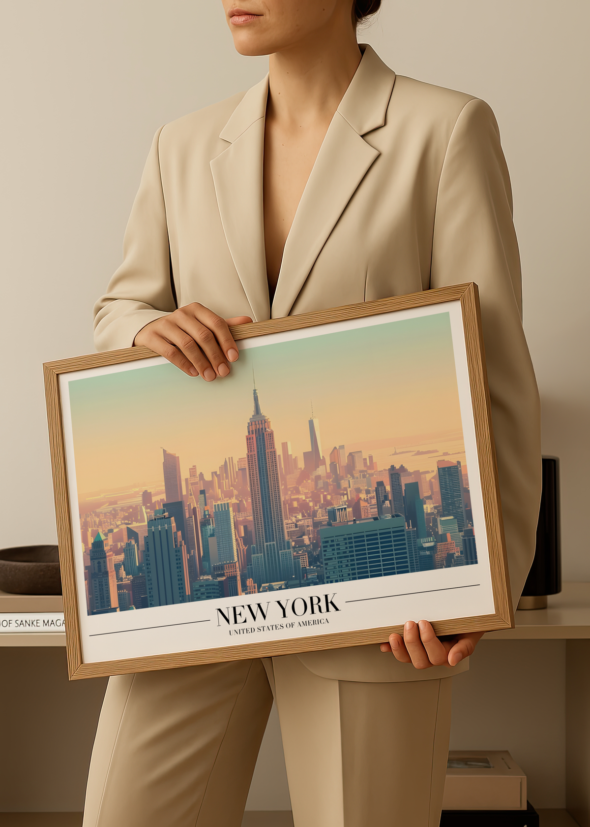 New York poster visad rakt fram – Bozetto affisch i hög tryckkvalitet i hög tryckkvalitet