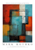 Rhythmic Blocks Mark Rothko poster visad rakt fram – Bozetto affisch i hög tryckkvalitet